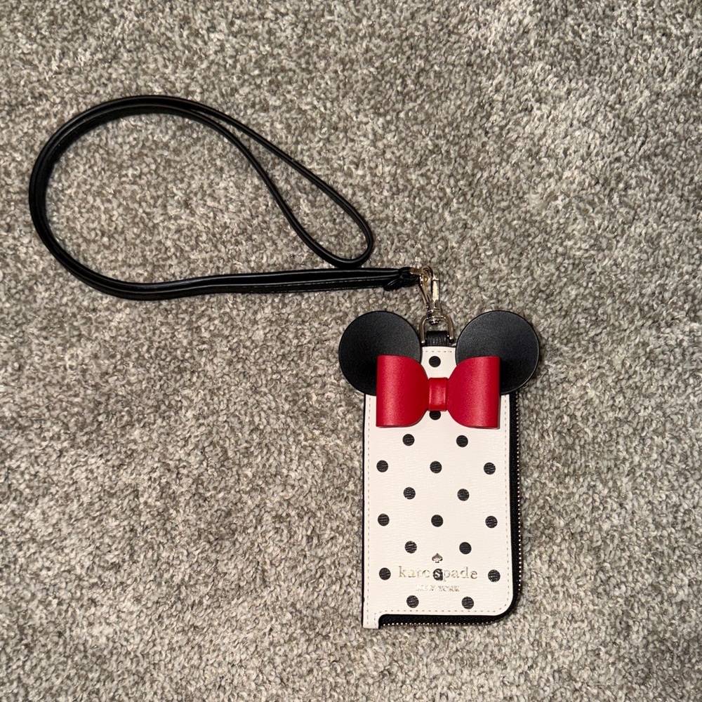 Kate Spade Polka Dot Phone Case with Red Accent